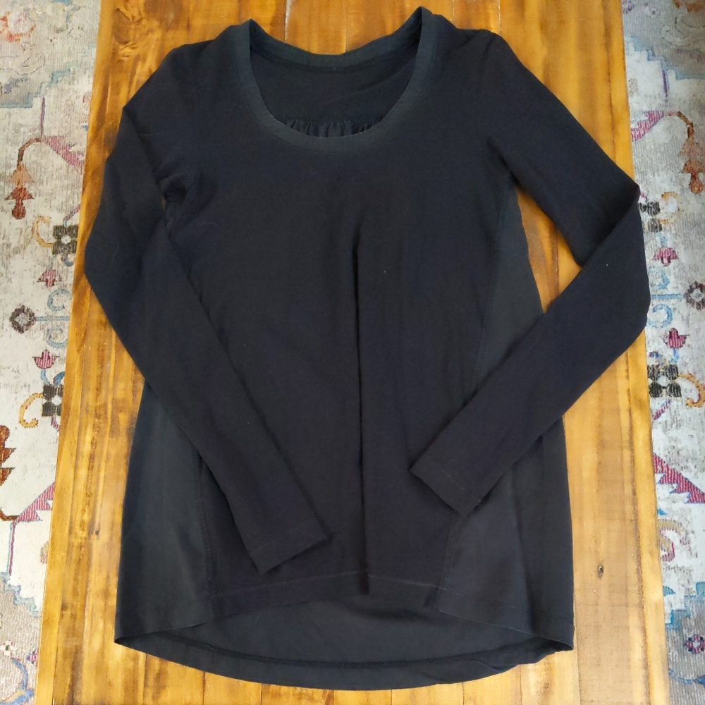 Lululemon Happy Heart Long Sleeve Top Grey/Black